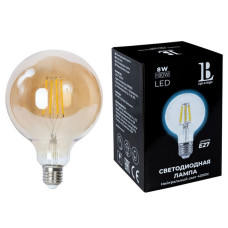 Лампочка светодиодная филаментная E27-8W-G125-NH-fil gold_lb