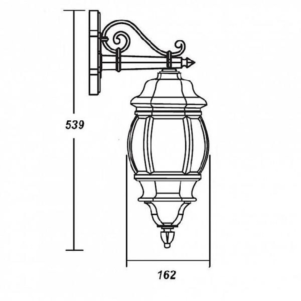 Настенный фонарь уличный  83402S Gb