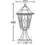 Наземный фонарь PETERSBURG lead GLASS 79804lg Gb